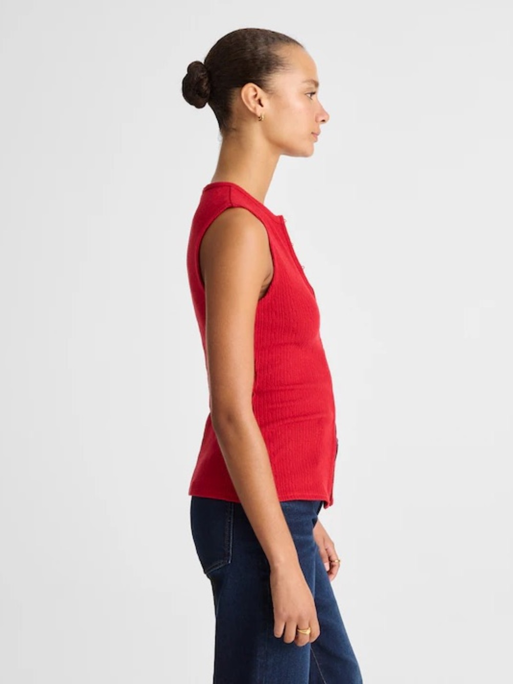 Madewell Pointelle Cutaway Vest - Picture 2 of 10